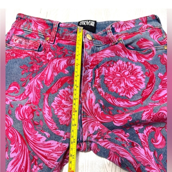 Vintage Versace Floral painted Jeans - Picture 12 of 15
